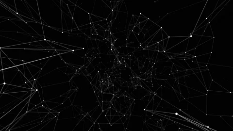 Abstract particles background. Plexus structure evolving in organic motion Stock Footage 112271316