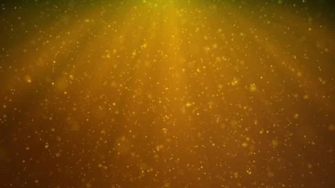 Abstract particles background of shining, sparkling yellow particles. Beautiful Stock Illustration