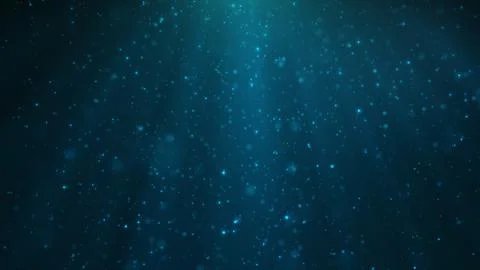 Abstract particles background of shining, sparkling blue particles. Beautiful Stock Illustration