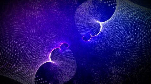 Abstract particles background twist lines and dots. Stock Illustration