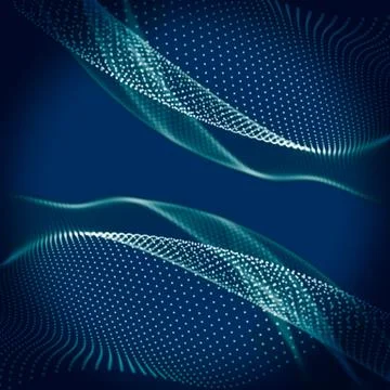 Abstract particles background.Technology style. Blur abstract background blue Stock Illustration
