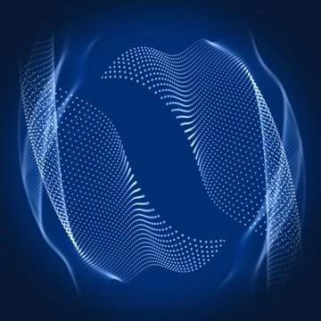 Abstract particles background.Technology style. Blur abstract dotty backgroun Stock Illustration