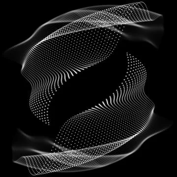 Abstract particles background.Technology style. Blur abstract dotty backgroun Stock Illustration