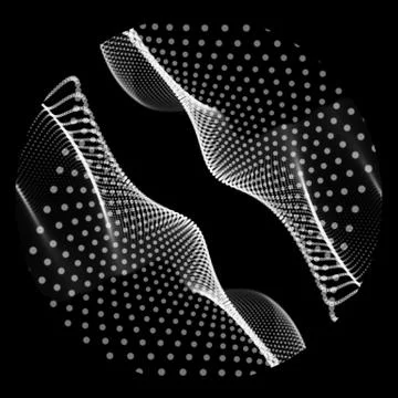 Abstract particles background.Technology style. Blur abstract dotty backgroun Stock Illustration