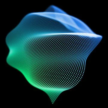 Abstract particles background.Technology style. Blur abstract dotty backgroun Stock Illustration