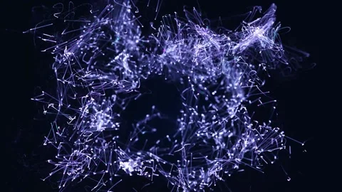 Abstract  Particles on a Black Background Stock Footage 194549475