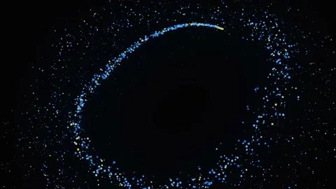 Abstract particles blue hypnotic spiral animation. Stock Footage 218239755