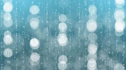 Abstract Particles Bokeh on Blue Background. Stock Footage 75683240