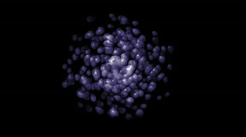 Abstract particles cells virus spawn egg mixing fireworks alveolus background. Video stock 792761