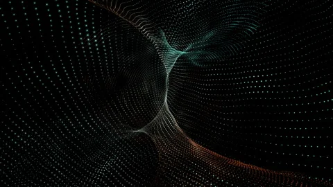 Abstract particles with data texture video animated background Stock Footage 342015323