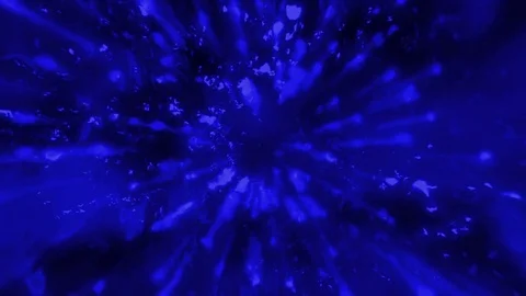 Abstract particles in deep blue looping animated CG backdrop Stock Footage