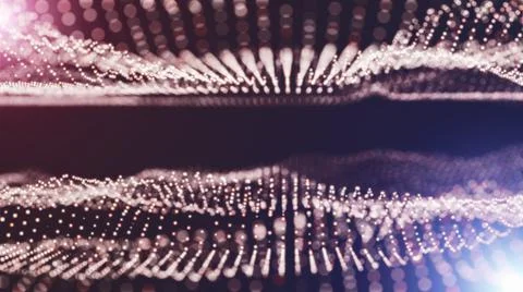 Abstract particles with depth of field 库存插图