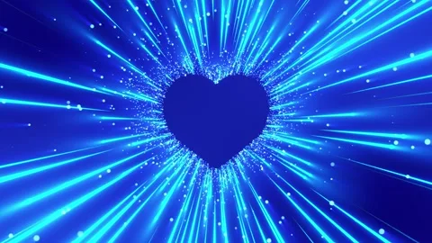 Abstract Particles Emitting from the Middle. Heart Shape. Valentine's Background Stock Footage 280865547