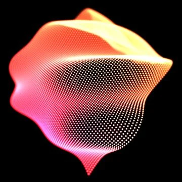 Abstract particles fire background.Technology style. Blur abstract dotty back Stock Illustration