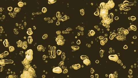 Abstract particles floating in liquid during cinematic slow motion with dra.. Stock Footage 340948079
