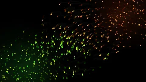 Abstract Particles Flowing in Cinematic Motion Against Dark Background with.. Vídeos de archivo 344843384