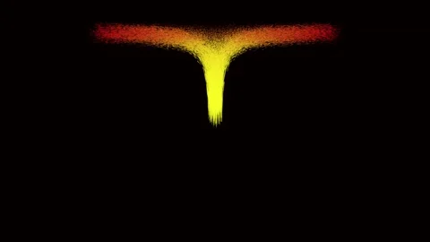 Abstract particles flowing down to center. 库存影片 332089519