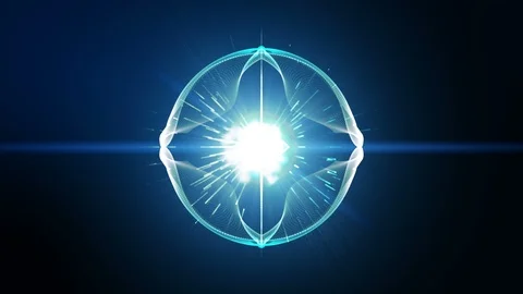 Abstract particles form lines,surface and grid.blue white water aqua background Stock Footage 98120296