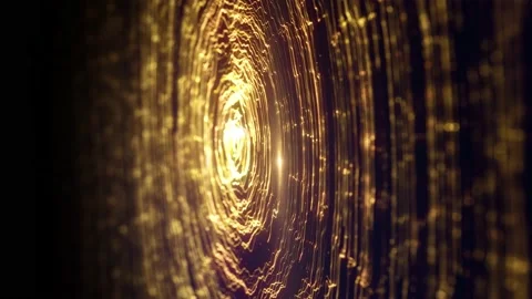 Abstract Particles Gold Lines Flowing Fx Background Stock Footage 166437915