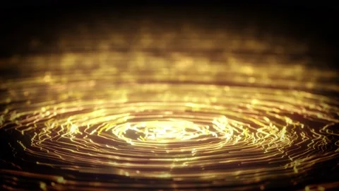 Abstract Particles Gold Lines Flowing Fx Background 库存影片 166829115