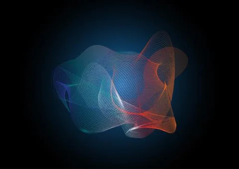 Abstract particles gradient color background Illustrazione stock