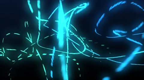 Abstract particles lines fly Stock Footage 48363081