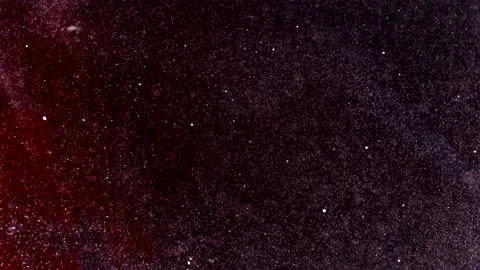 Abstract particles of pink and orange liquid flow and float motion on black Stock Footage 138593583