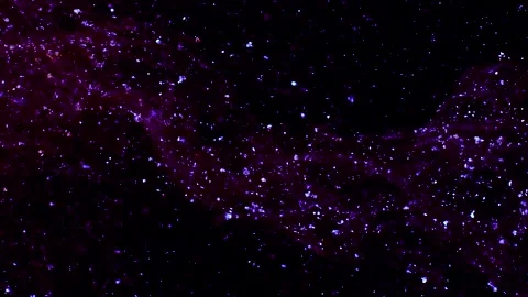 Abstract particles of red and orange liquid flow and float motion on black Stock Footage 138593456