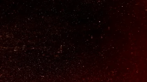 Abstract particles of red liquid flow and float motion on black Stock Footage 138595326