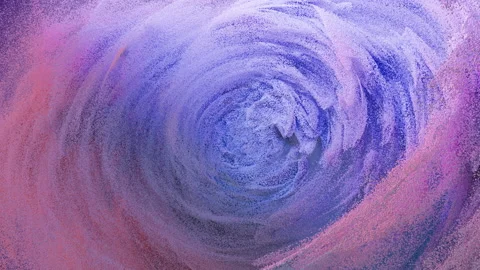 Abstract particles spiral motion 3d animation. Stock Footage 238083599