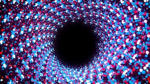 Abstract particles spiral tunnel. Digital illustration Stock Footage 81352085