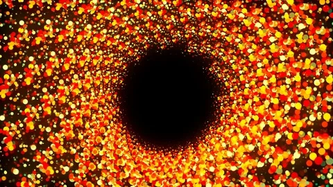 Abstract particles spiral tunnel. Digital illustration Stock Footage 81352119