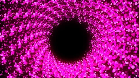 Abstract particles spiral tunnel. Digital illustration Stock Footage 81355347