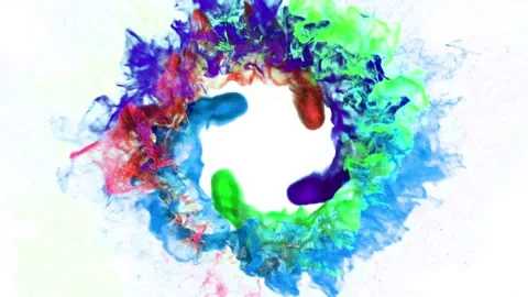 Abstract Particles Swirls Dynamic Glowing Dust Motion 4K UHD Video Footage Video stock 344014702