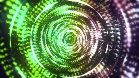 Abstract Particles Tunnel Loop - Seamless Sci-Fi Motion Graphics Video stock 331220208