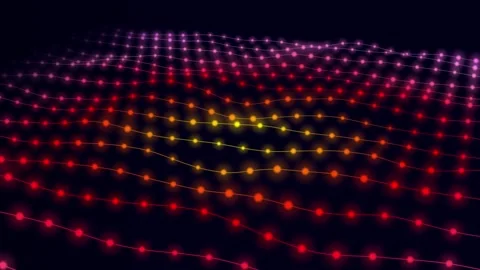 Abstract particles wave and Digital data network connections and technology.. Video stock 332884767