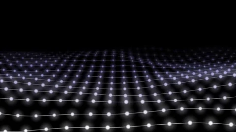Abstract particles wave and Digital data network connections and technology.. Stock-Footage 332884774