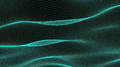 Abstract Particles Wave Background Loop Stock Footage 72474210