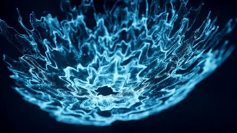 Abstract particles with wave pattern, 3d rendering. Stock Footage 192502767