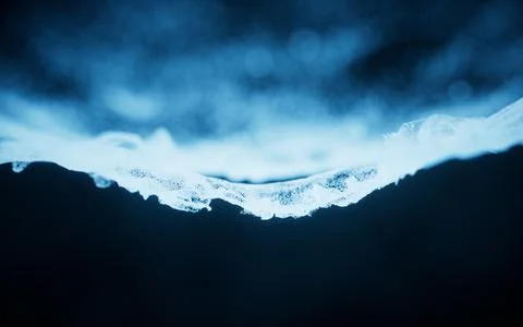 Abstract particles with wave pattern, 3d rendering. Illustrazione stock