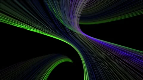 Abstract particles waves of vibrant color and light, abstract and futuristic 4k Stock Footage 336560136