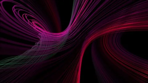 Abstract particles waves of vibrant color and light, abstract and futuristic 4k Stock Footage 336560148