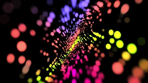 Abstract particles waves of vibrant color and light, abstract and futuristic 4k Stock Footage 336560219