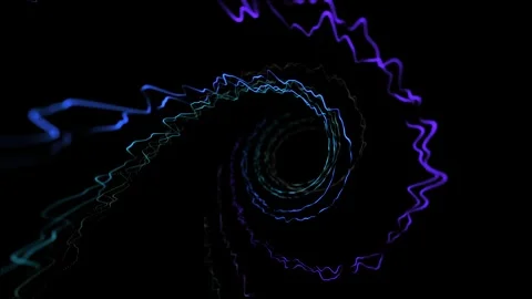 Abstract particles waves of vibrant color and light, abstract and futuristic 4k Stock Footage 336588018