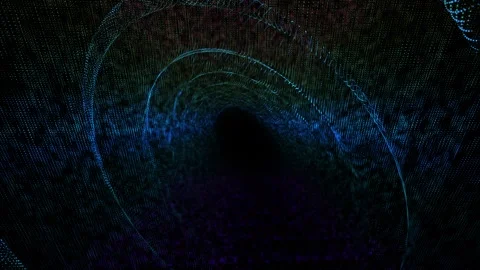 Abstract particles waves of vibrant color and light, abstract and futuristic 4k Stock Footage 336588049