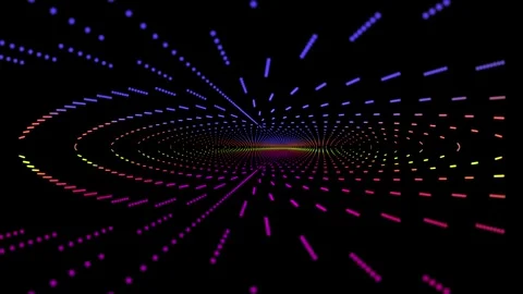 Abstract particles waves of vibrant color and light, abstract and futuristic 4k Stock Footage 336588395