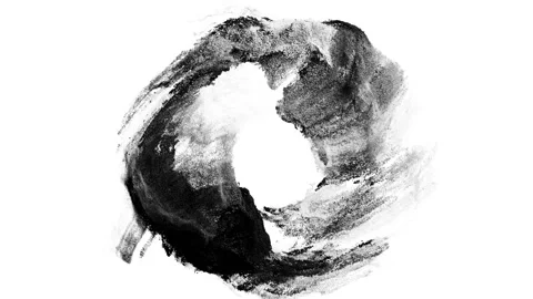 Abstract particles zen circle fluid motion loop. 库存影片 229960886