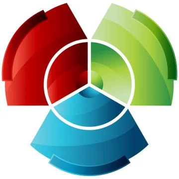 Abstract partitioned pie chart Stock Illustration