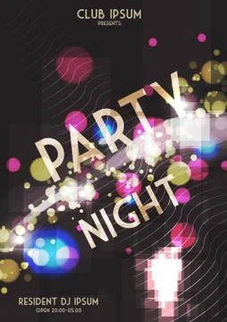 Abstract Party Flyer Template - Vector Illustration Illustrazione stock