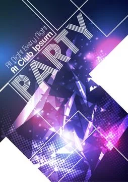 Abstract Party Flyer - Vector Illustration Stock Illustration